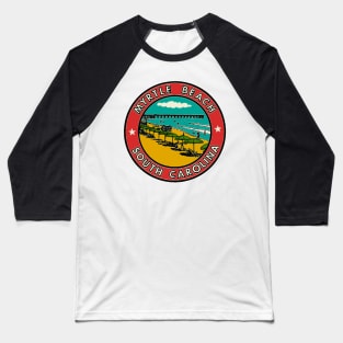 Vintage Style Myrtle Beach South Carolina Decal Baseball T-Shirt